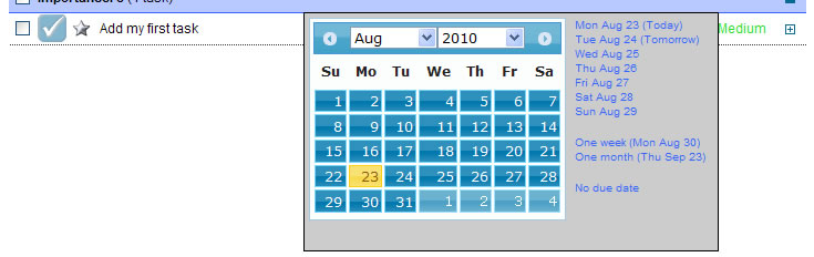 Task101 Task Date Picker highlighted